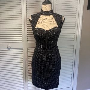 Classy and Flashy!!! Bebe Studded Dress (Like New) XXS